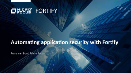 Automating application security with Fortify