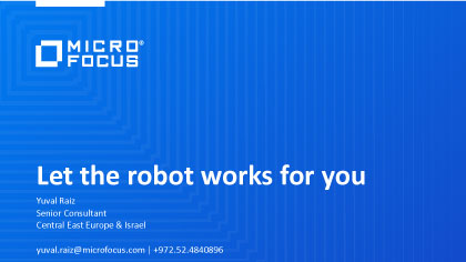 Let the robot works for you